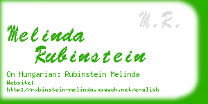 melinda rubinstein business card